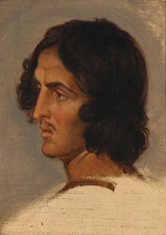 Albert Küchler | Studie til Josef - 1833 | Indrammet kunsttryk | Danmarks Guldalder | formida