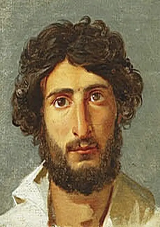 Albert Küchler | Hovedstudie - 1830 | Indrammet kunsttryk | Danmarks Guldalder | formida