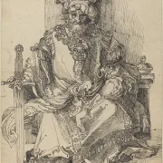 Albrecht Dürer | Ein orientalischer Herrscher auf seinem Thron – 1523 | Gerahmter Kunstdruck | Renaissance | formida