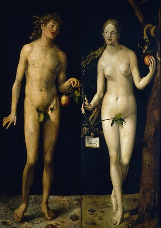 Albrecht Dürer | Adam und Eva - 1507 | Giclée Kunstdruck gerahmt