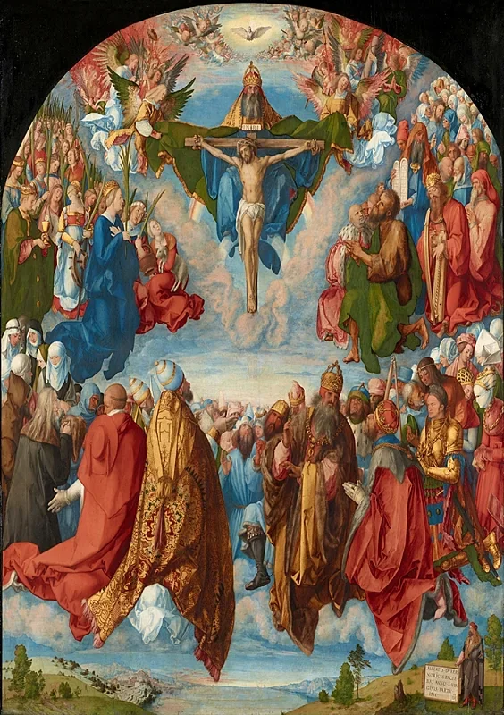 Albrecht Dürer | Anbetung der Dreifaltigkeit – 1511 | Giclée Kunstdruck gerahmt