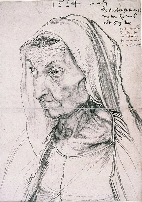 Albrecht Dürer | Barbara Dürer, die Mutter des Künstlers – 1514 | Giclée Kunstdruck gerahmt