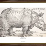 Albrecht Dürer | Næsehornet - 1515 | Gallery Edition | Indrammet kunsttryk | Renæssance