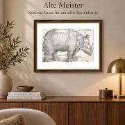 Albrecht Dürer | Næsehornet - 1515 | Gallery Edition | Indrammet kunsttryk | Renæssance
