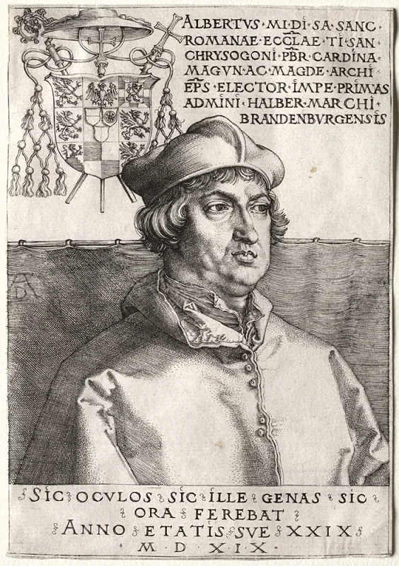 Albrecht Dürer | Kardinal Albrecht von Brandenburg - 1519 | Gerahmter Kunstdruck | Renaissance | formida