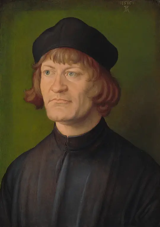 Albrecht Dürer | Bildnis eines Geistlichen - 1516 | Giclée Kunstdruck gerahmt