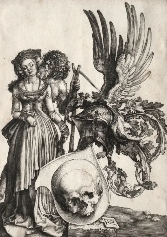 Albrecht Dürer | Våben med Totenkopf – 1503 | Indrammet kunsttryk | Renæssance | formida