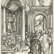 Albrecht Dürer | Præsentation af den unge jomfru i templet - 1505 | Indrammet kunsttryk | Renæssance | formida