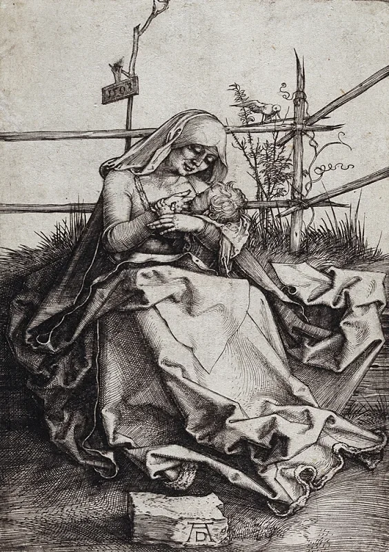 Albrecht Dürer | Madonna auf einer Grasbank - 1503 | Gerahmter Kunstdruck | Renaissance | formida