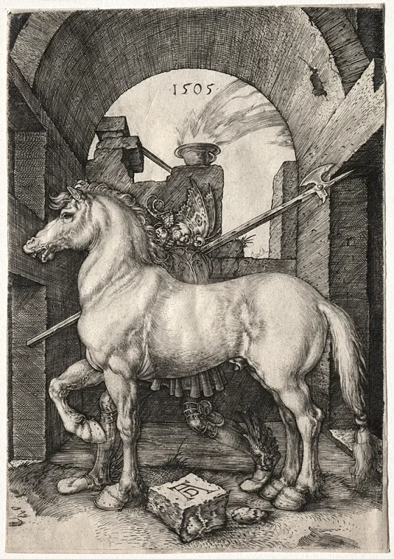 Albrecht Dürer | Den lille hest - 1505 | Indrammet kunsttryk | Renæssance | formida