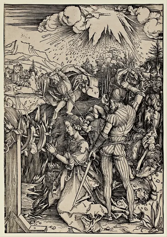 Albrecht Dürer | Den hellige Katarina af Alexandrias martyrium - 1496 | Indrammet kunsttryk | Renæssance | formida