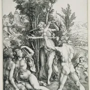 Albrecht Dürer | Kampen mellem dyd og nydelse i Herkules' nærvær - 1498 | Indrammet kunsttryk | Renæssance | formida