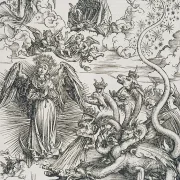 Albrecht Dürer | Solkvinden og den syvhovedede drage - 1497 | Indrammet kunsttryk | Renæssance | formida