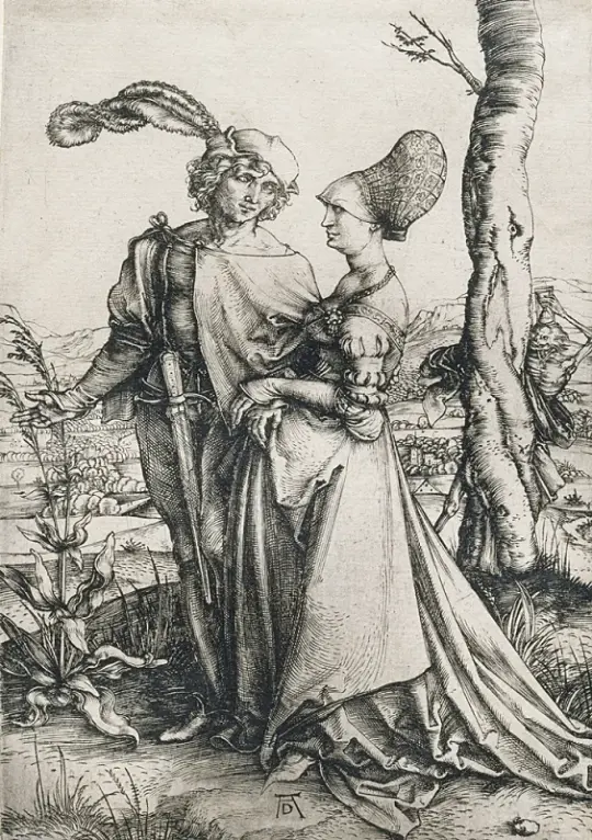 Albrecht Dürer | Døden og de elskende - 1498 | Indrammet kunsttryk | Renæssance | formida