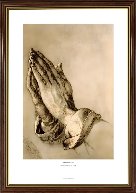 Albrecht Dürer | Betende Hände - 1508 | Gallery Edition | Gerahmter Kunstdruck | Barock