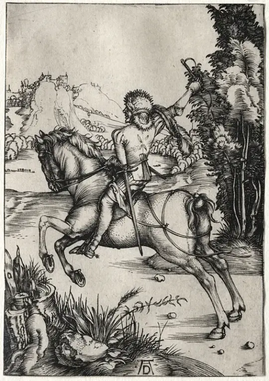Albrecht Dürer | Den lille kurer - 1496 | Indrammet kunsttryk | Renæssance | formida