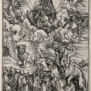 Albrecht Dürer | Udyret med de syv hoveder og Udyret med lammehornene - 1496 | Indrammet kunsttryk | Renæssance | formida