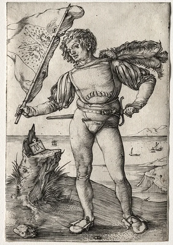 Albrecht Dürer | Den burgundiske fanebærer - 1500 | Indrammet kunsttryk | Renæssance | formida