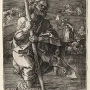 Albrecht Dürer | Sankt Kristoffer, vendt mod højre - 1496 | Indrammet kunsttryk | Renæssance | formida