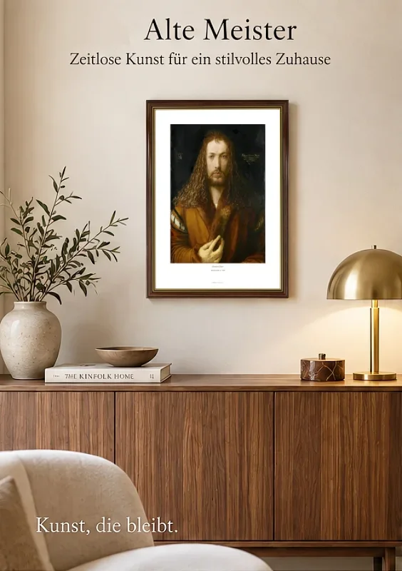 Albrecht Dürer | Selbstporträt - 1498 | Gallery Edition | Gerahmter Kunstdruck | Barock