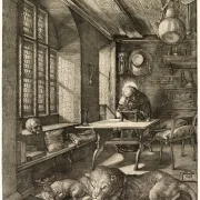 Albrecht Dürer | Sankt Hieronymus i sit arbejdsværelse - 1514 | Indrammet kunsttryk | Renæssance | formida