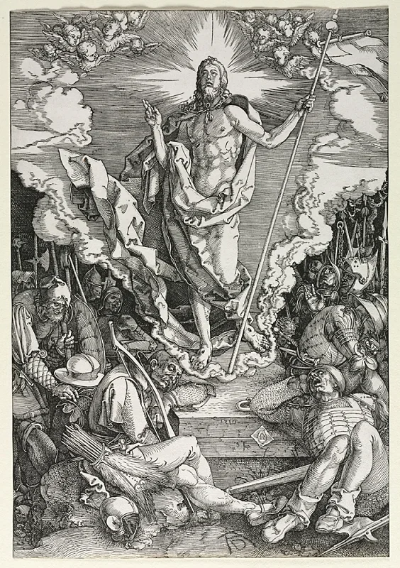 Albrecht Dürer | Opstandelsen - 1510 | Indrammet kunsttryk | Renæssance | formida