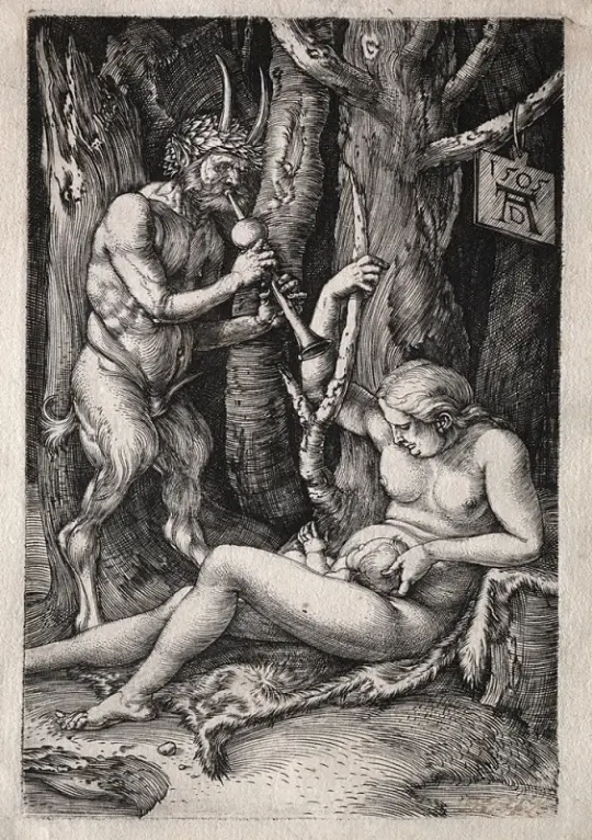 Albrecht Dürer | Satyrfamilien - 1505 | Indrammet kunsttryk | Renæssance | formida