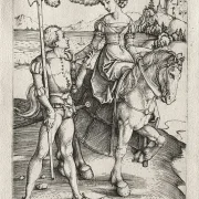 Albrecht Dürer | Ridedamen og Landsknecht - 1497 | Indrammet kunsttryk | Renæssance | formida