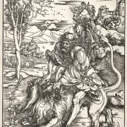 Albrecht Dürer | Samson og Løven - 1498 | Indrammet kunsttryk | Renæssance | formida