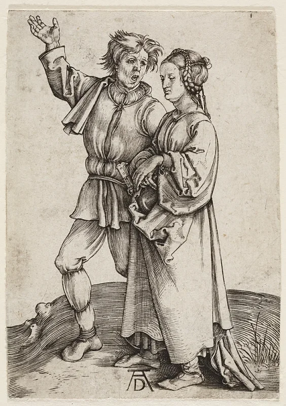 Albrecht Dürer | Der junge Bauer und seine Frau – 1497 | Giclée Kunstdruck gerahmt