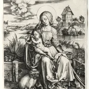 Albrecht Dürer | Die Jungfrau mit dem Kind und dem Affen – 1498 | Gerahmter Kunstdruck | Renaissance | formida