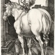Albrecht Dürer | Den store hest - 1505 | Indrammet kunsttryk | Renæssance | formida