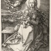 Albrecht Dürer | Jungfrau wird von einem Engel gekrönt - 1520 | Giclée Kunstdruck gerahmt