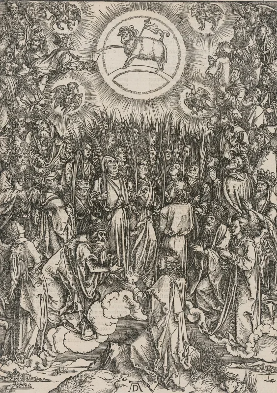 Albrecht Dürer | Lammets tilbedelse - 1496 | Indrammet kunsttryk | Renæssance | formida