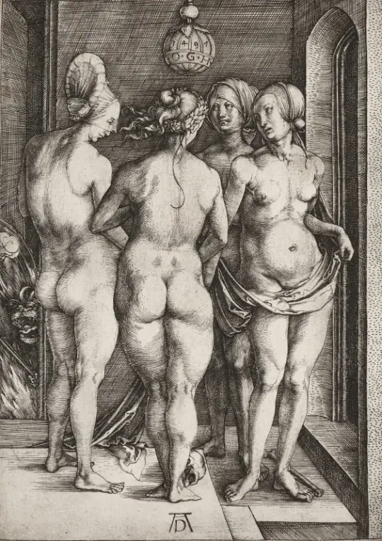 Albrecht Dürer | Vier nackte Frauen - 1496 | Gerahmter Kunstdruck | Renaissance | formida