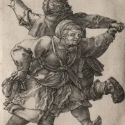 Albrecht Dürer | Bondepar danser - 1514 | Indrammet kunsttryk | Renæssance | formida