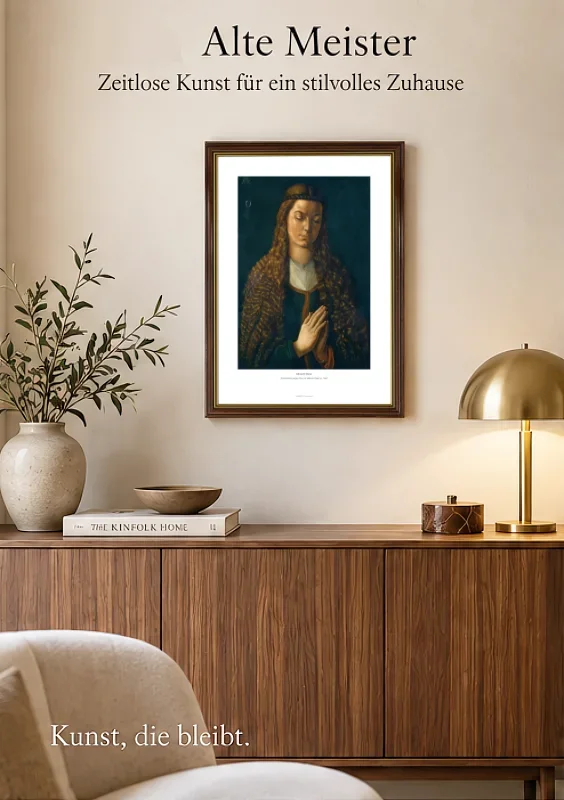 Albrecht Dürer | Portræt af en ung kvinde med håret nede - 1497 | Gallery Edition | Indrammet kunsttryk | Renæssance