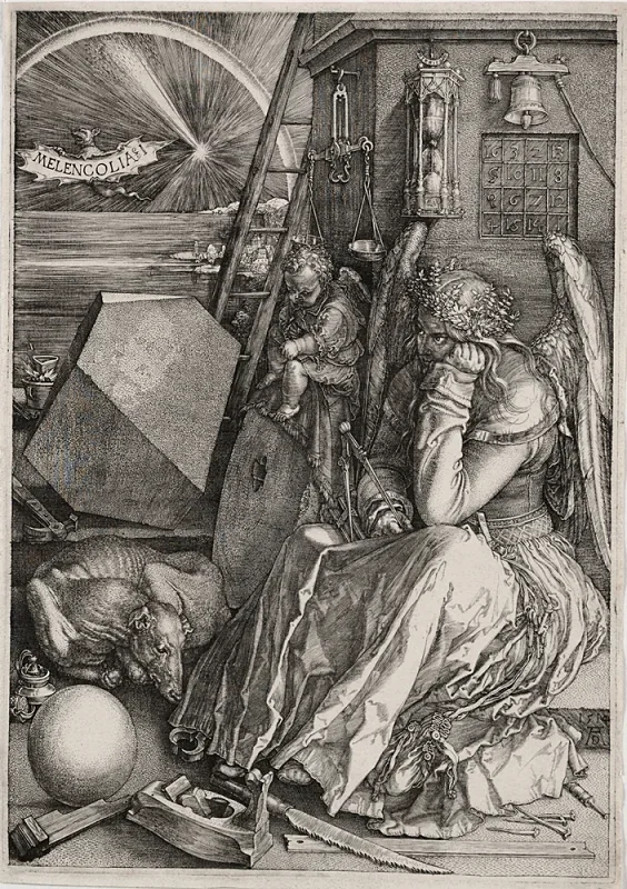 Albrecht Dürer | Melencolia I - 1514 | Indrammet kunsttryk | Renæssance | formida