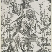 Albrecht Dürer | Johannes ser de syv lysestager - 1496 | Indrammet kunsttryk | Renæssance | formida