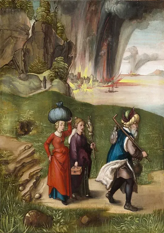 Albrecht Dürer | Lot und seine Töchter – 1496 | Giclée Kunstdruck gerahmt