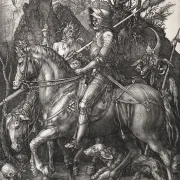 Albrecht Dürer | Ridder, Død og Djævelen - 1513 | Indrammet kunsttryk | Renæssance | formida