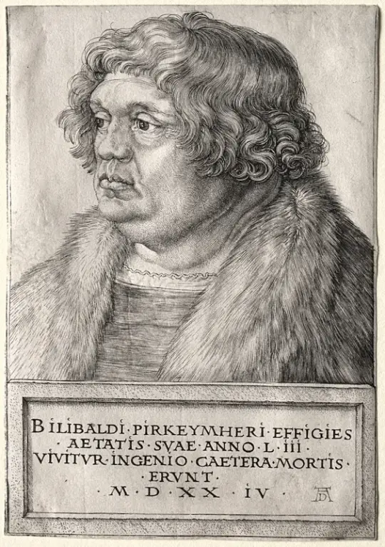 Albrecht Dürer | Willibald Pirkheimer - 1524 | Giclée Kunstdruck gerahmt