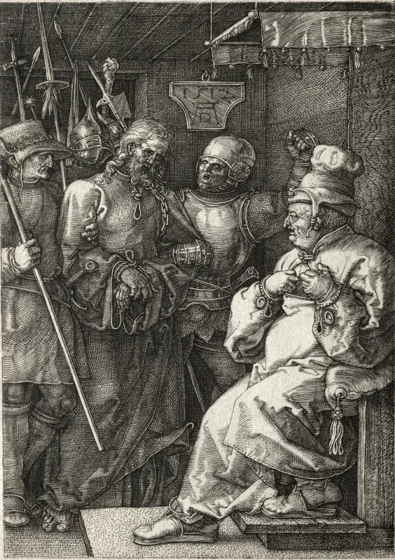 Albrecht Dürer | Christus vor dem Hohepriester Kaiphas – 1512 | Gerahmter Kunstdruck | Renaissance | formida