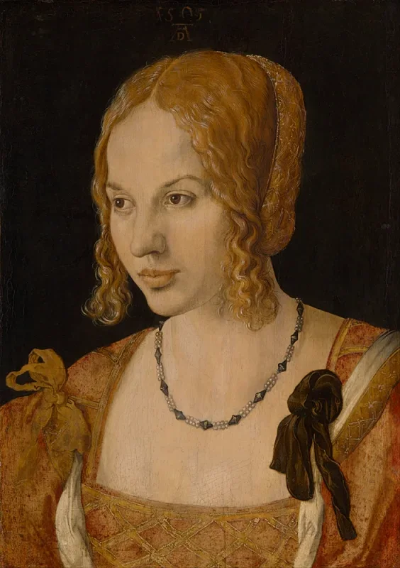 Albrecht Dürer | Porträt einer jungen Venezianerin - 1512 | Giclée Kunstdruck gerahmt