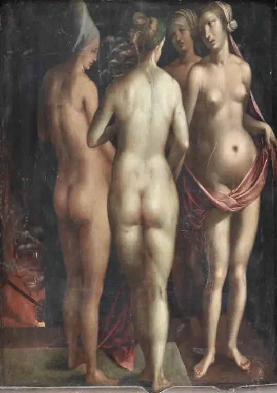 Albrecht Dürer | Venus und die drei Grazien – 1496 | Giclée Kunstdruck gerahmt