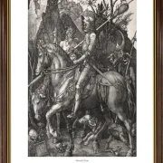 Albrecht Dürer | Ridder, Død og Djævelen - 1513 | Gallery Edition | Indrammet kunsttryk | Renæssance