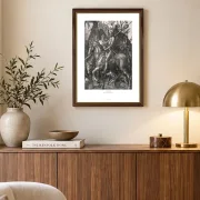 Albrecht Dürer | Ridder, Død og Djævelen - 1513 | Gallery Edition | Indrammet kunsttryk | Renæssance