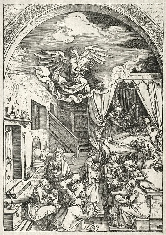Albrecht Dürer | Jomfru Marias fødsel – 1505 | Indrammet kunsttryk | Renæssance | formida
