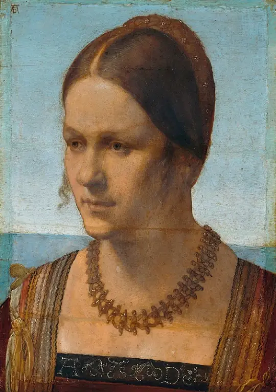 Albrecht Dürer | Porträt einer jungen Venezianerin - 1506 | Giclée Kunstdruck gerahmt