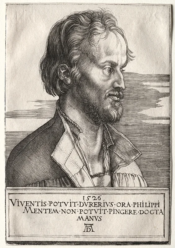 Albrecht Dürer | Filip af Melanchthon - 1526 | Indrammet kunsttryk | Renæssance | formida